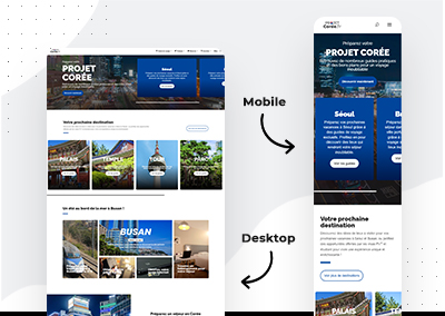 ウェブサイト開発実績：ProjetCoree.fr