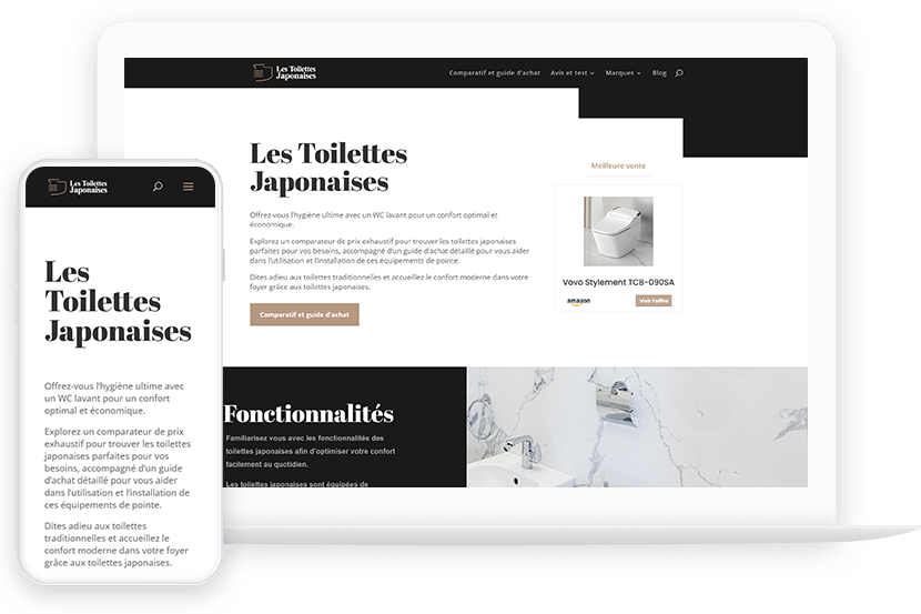 Présentation des Toilettes Japonaises, sur desktop et mobile