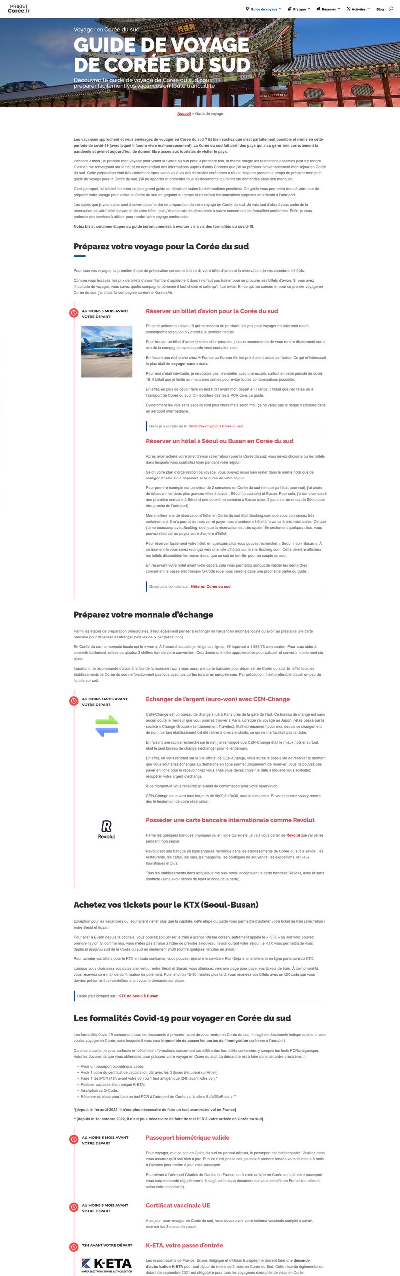 Portfolio : Projet Corée - guide de voyage
